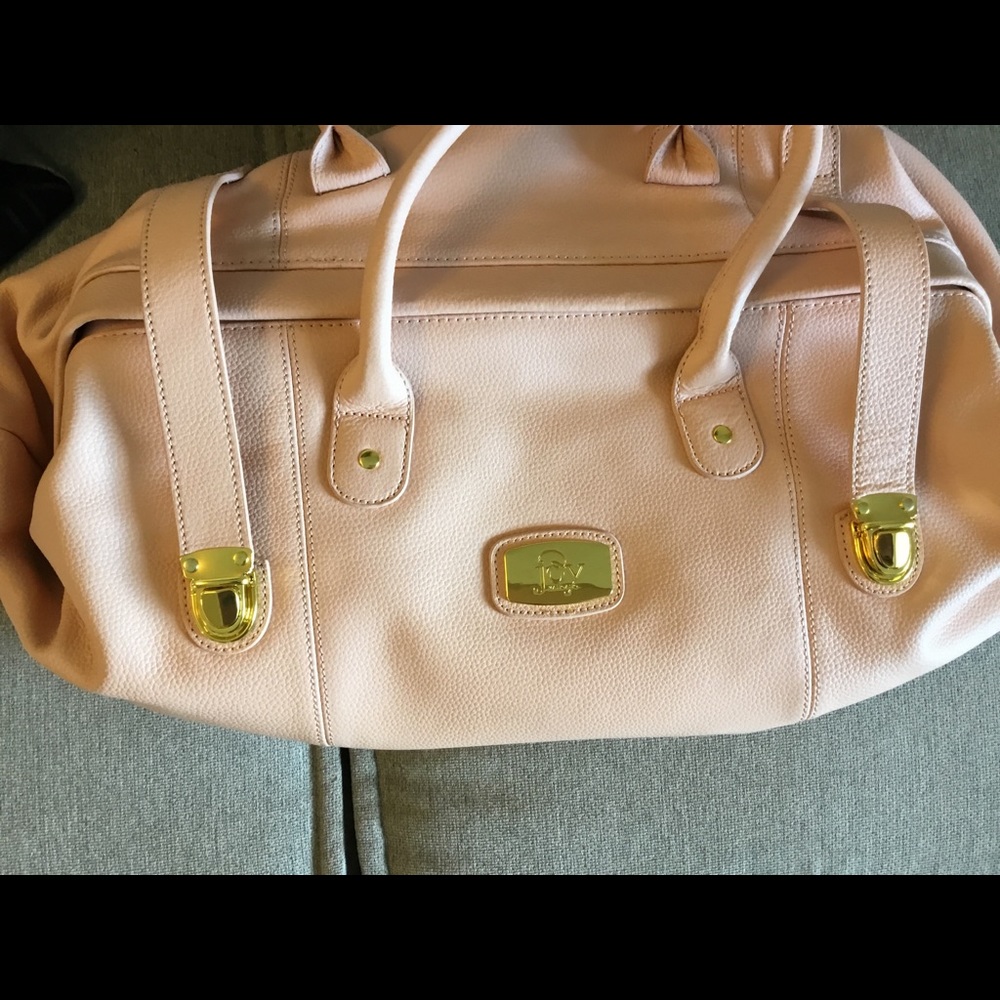 Pink Leather Travel Bag